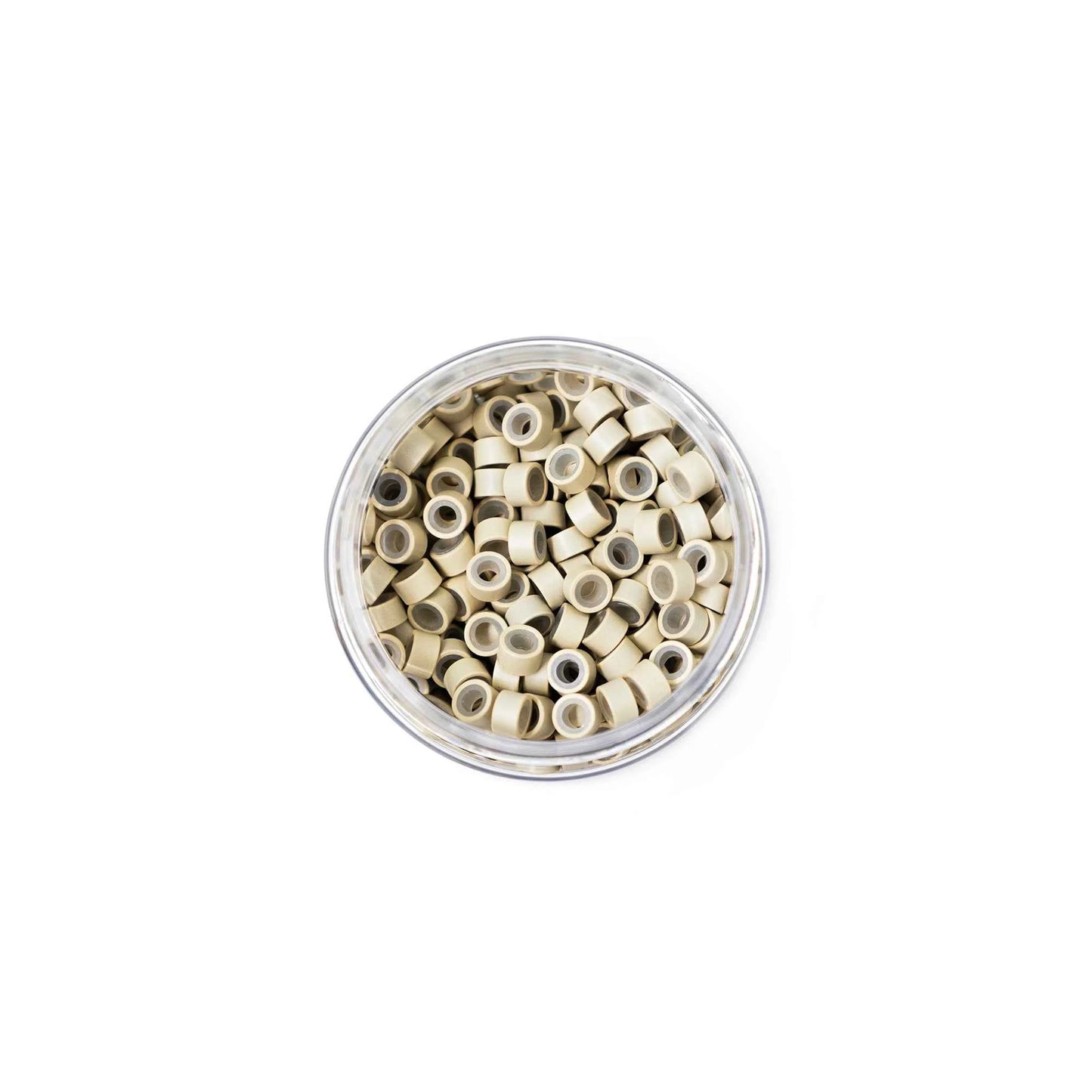 Silicone-Lined Beads (Nickel-Free, 250 pcs.) - 5mm x 3mm x 3mm - Blonde