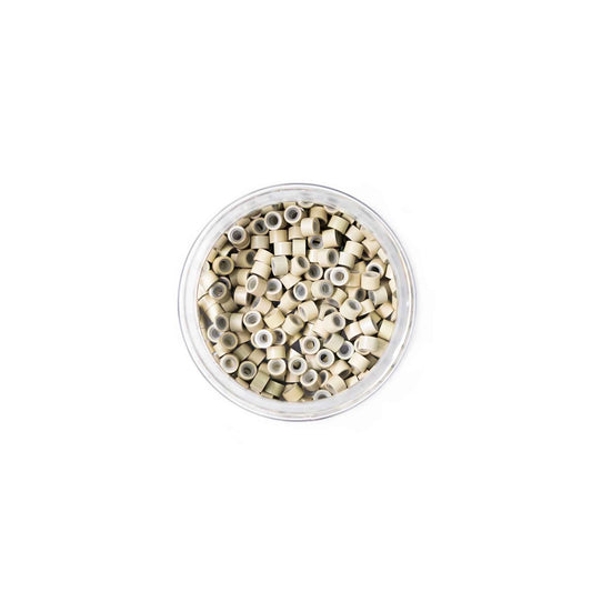 Mini Silicone-Lined Beads (Nickel-Free, 250 pcs.) - 4mm x 2mm x 3mm - Blonde