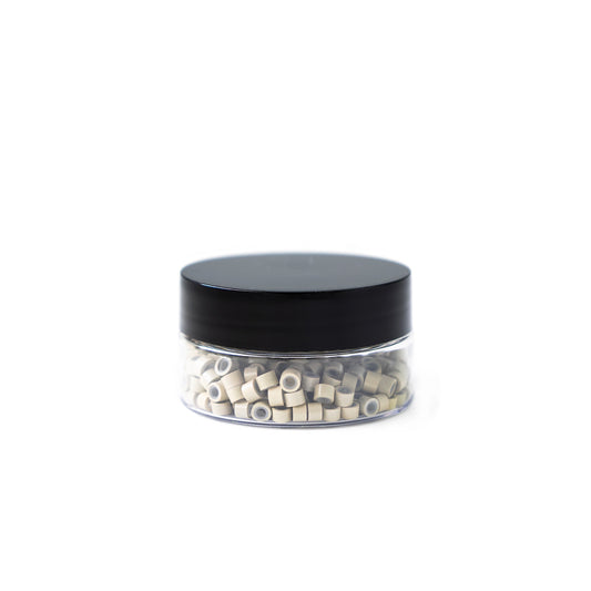 Mini Silicone-Lined Beads (Nickel-Free, 250 pcs.) - 4mm x 2mm x 3mm - Blonde