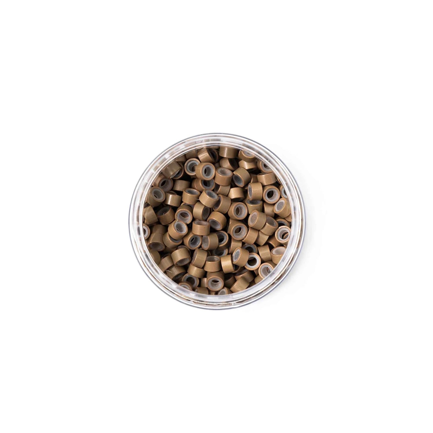 Silicone-Lined Beads (Nickel-Free, 250 pcs.) - 5mm x 3mm x 3mm - Dark Blonde