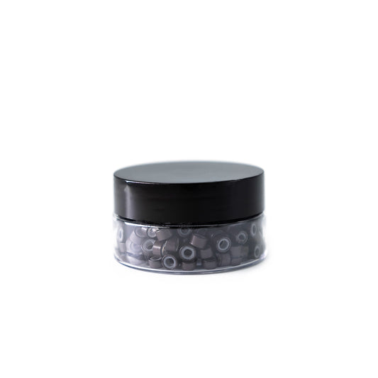 Silicone-Lined Beads (Nickel-Free, 250 pcs.) - 5mm x 3mm x 3mm - Dark Brown
