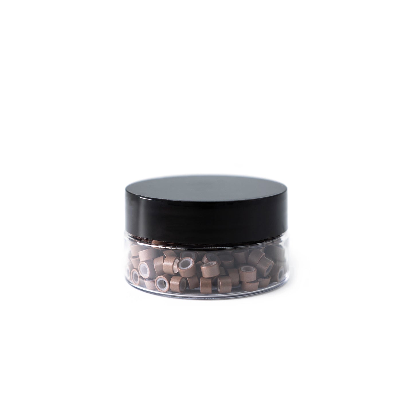 Silicone-Lined Beads (Nickel-Free, 250 pcs.) - 5mm x 3mm x 3mm - Light Brown