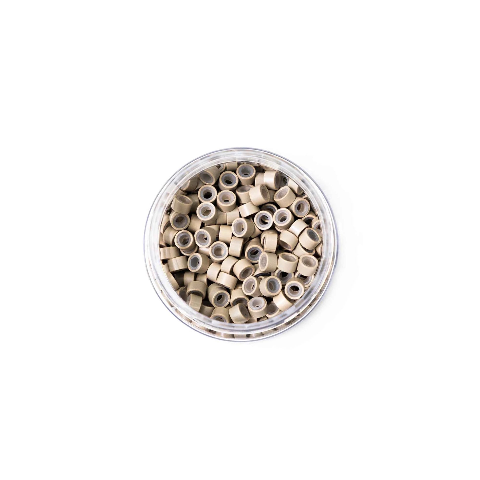 Silicone-Lined Beads (Nickel-Free, 250 pcs.) - 5mm x 3mm x 3mm - Light Grey