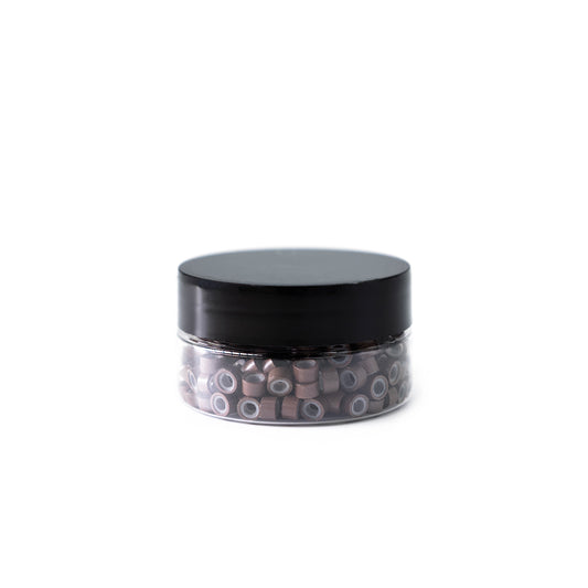 Silicone-Lined Beads (Nickel-Free, 250 pcs.) - 5mm x 3mm x 3mm - Medium Brown