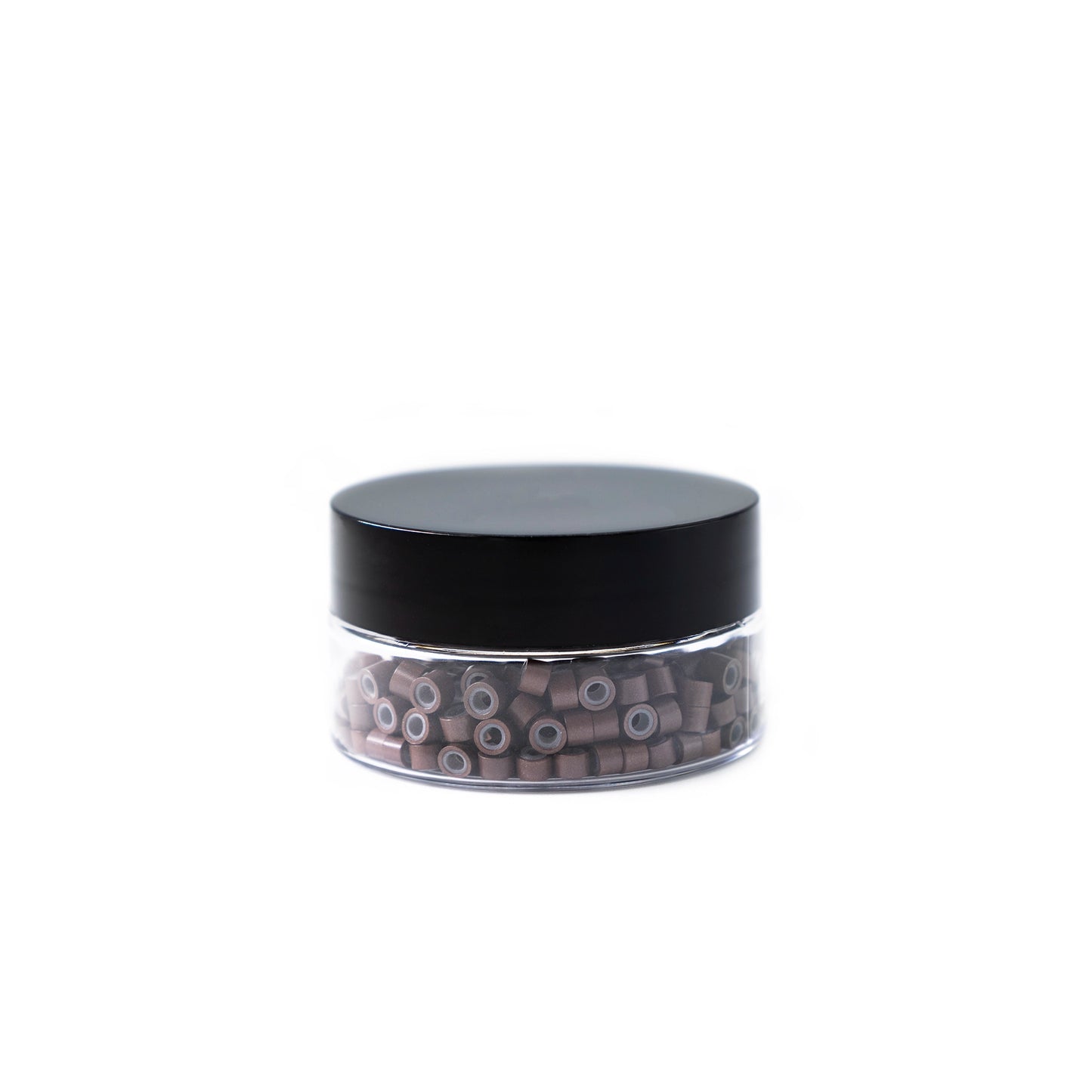 Mini Silicone-Lined Beads (Nickel-Free, 250 pcs.) - 4mm x 2mm x 3mm - Medium Brown
